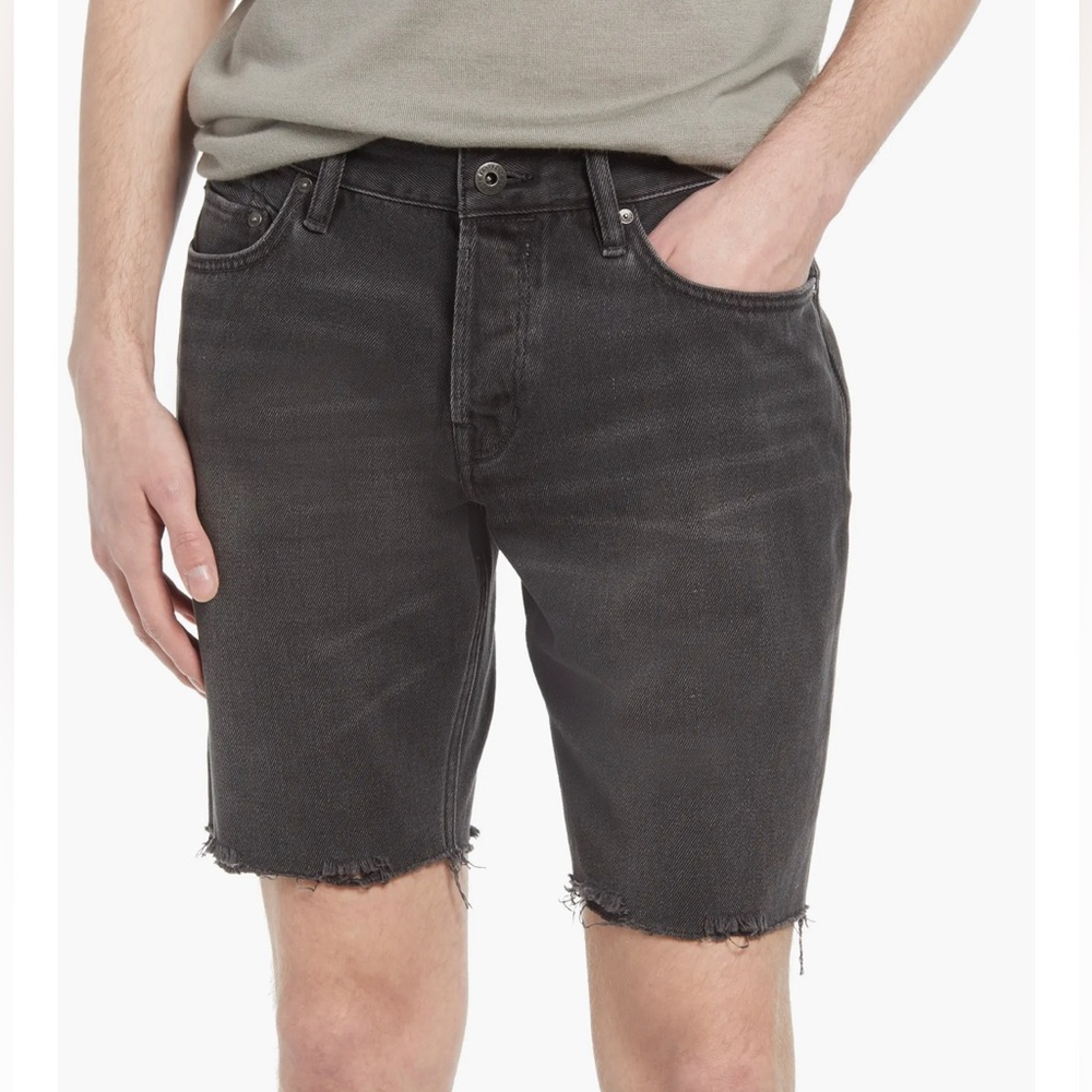 All Saints Switch Raw Hem Denim Shorts Sz 33